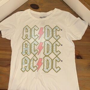 Women’s AC/DC White Tee with Bold Graphic